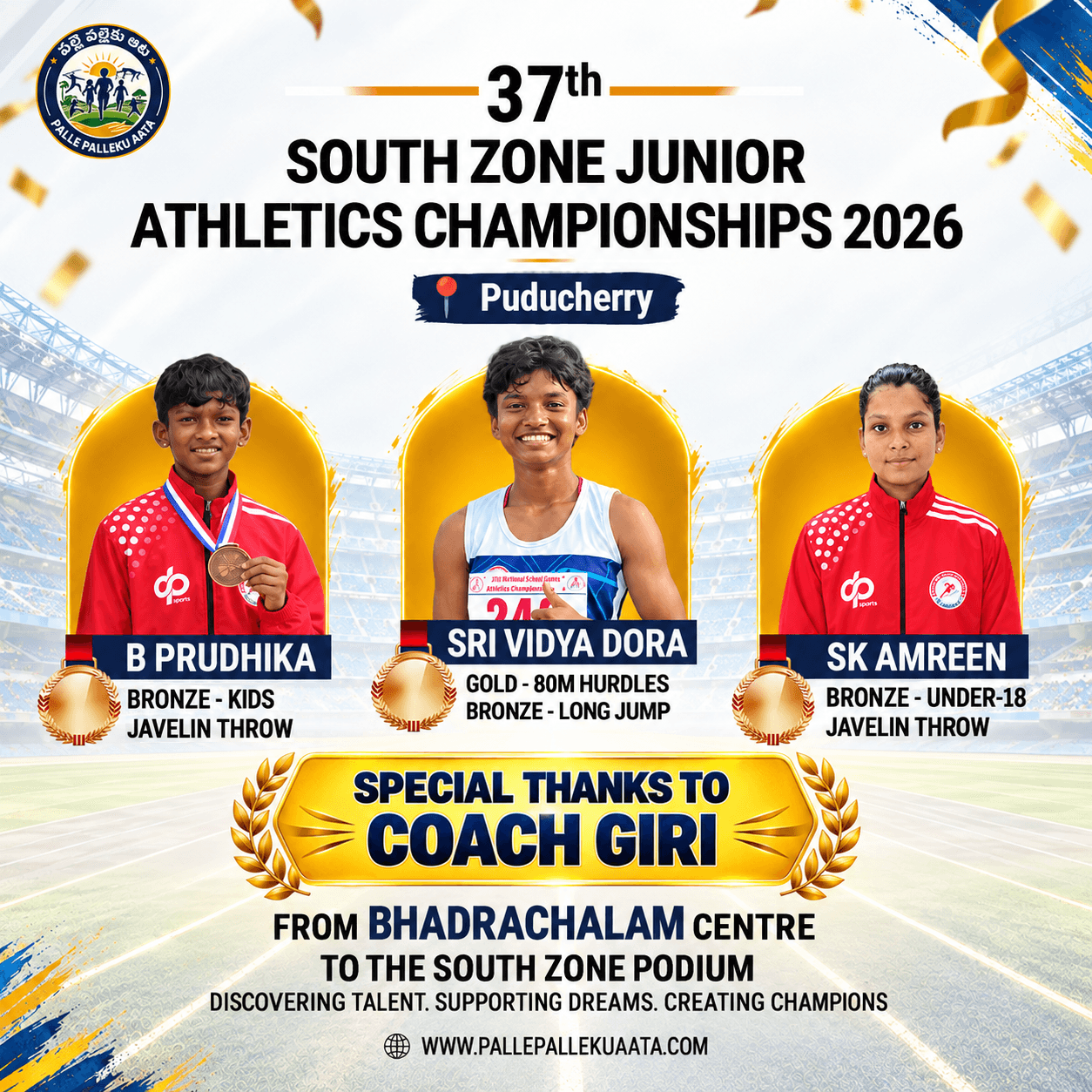 From Bhadrachalam to the South Zone Podium!